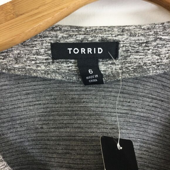 Torrid Womens Studio Double Knit Full Zip Up Moto Jacket Gray Plus Size 6X NWT - Picture 7 of 11